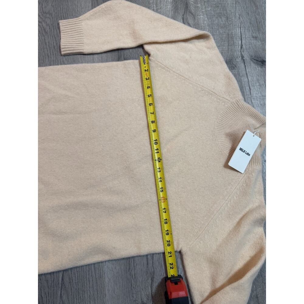 NWT Muji Labo Women’s Yak Wool Blend Turtleneck Sweater M Light Orange - Picture 5 of 8